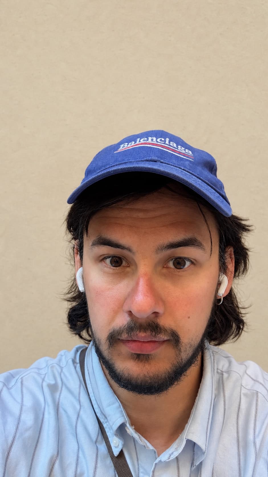 Anatoly Kapustin wearing a blue cap